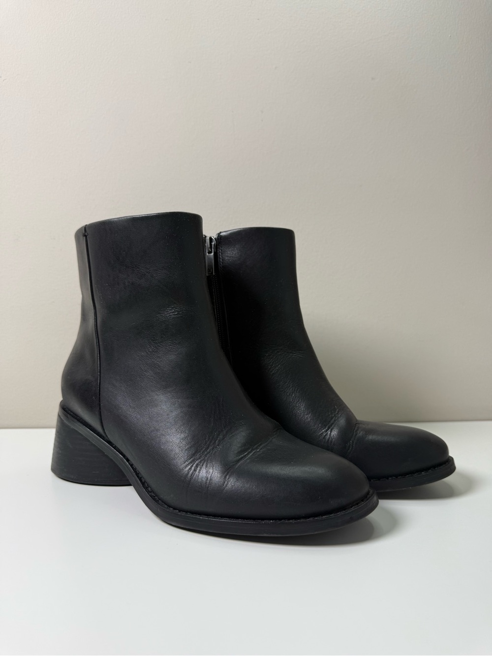 Lucky Brand | Cassia Leather Ankle Boots | Black | Women's Size 8.5M
